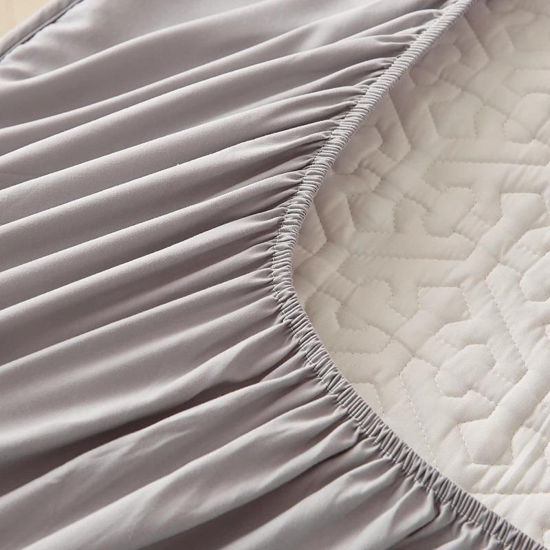 Толстый наматрасник из 100% хлопка высшего качества, чехол для королевской кровати из чистого хлопка, антибактериальный простынь, постельное белье без наволочки