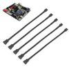 5PCS Braideds rope Extension Cable 4-Pin PC Fan Cable PWM Fan Cable  Computer Graphics Cards