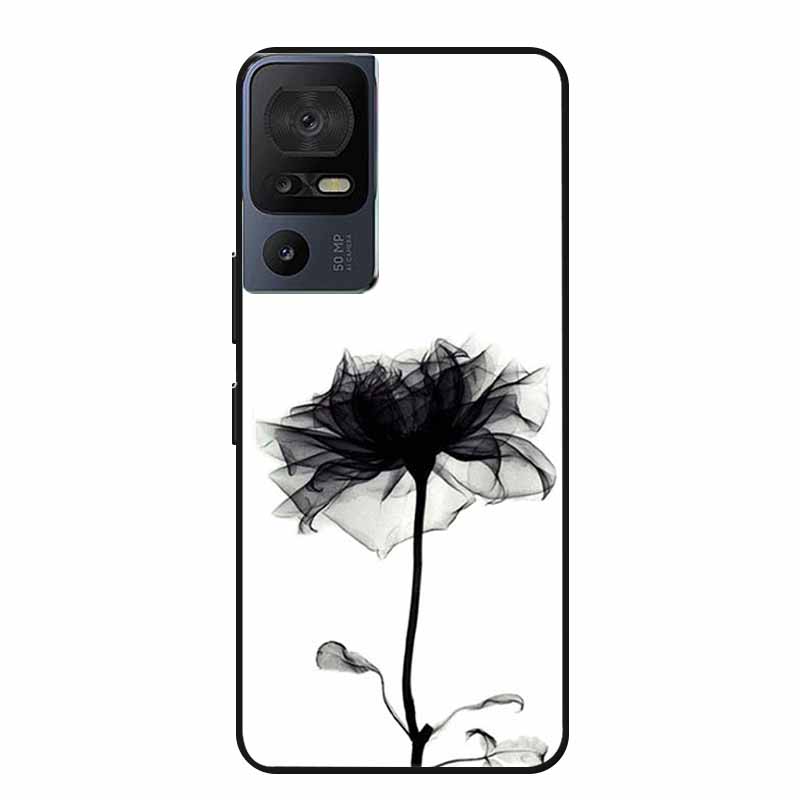 Чехол для телефона TCL 40 SE 40SE Coque Черный Силиконовый Мягкий Задний Чехол-Крышка Для TCL 40 SE Чехол Funda Для TCL40SE Capa 6.75" Оболочка