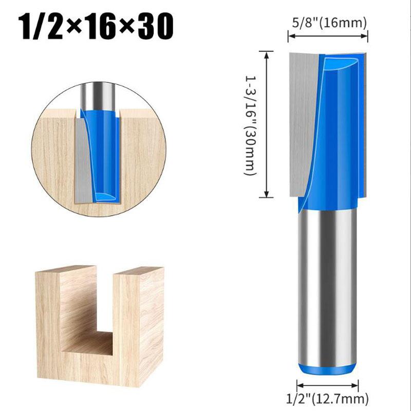 Удлиненная нижняя фреза, фреза для деревообработки, кромкообрезной станок, прямой резак, инструмент для деревообработки Lockhole, хвостовик 12 мм, 1/2 дюйма