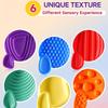 6pcs/set Textured Soft Worry Stone Fidget Toy Silicone Textured Worry Rocks  Children's