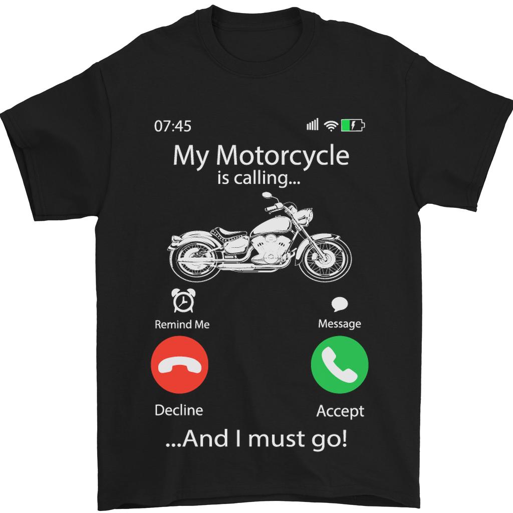 My Motorcycle Is Calling Biker Motorbike Unisexs TShirt 100 Cotton