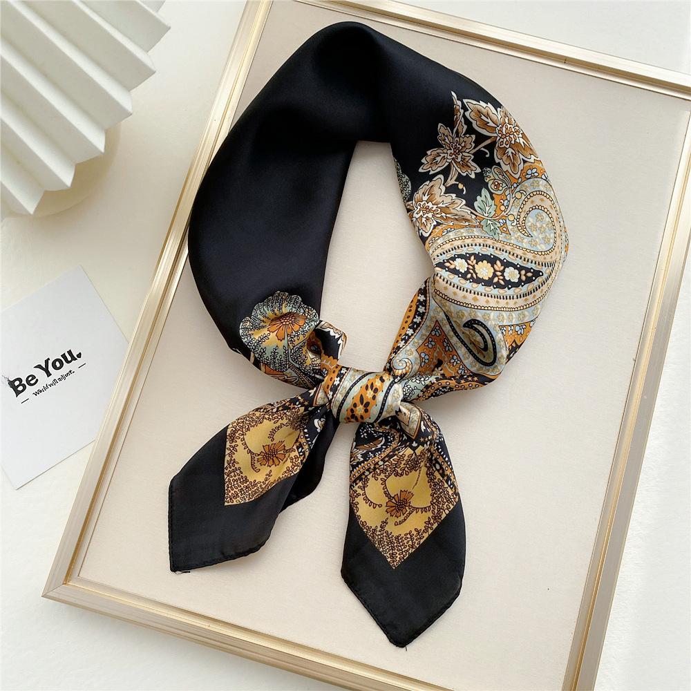 Fashion Decoration Scarf Hairband Tie Hair 70 Small Square Scarf Silk Scarf Women'S Spring And Autumn Versatile Small Scarf Professional Scarf