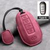 Leather Car Key Cover Case for Infiniti Q50L QX50 QX60 QX55 Q70 Q70L Q30 QX30 QX70 ESQ XQ80 XQ60 Q60S Car Key Rope Keyring