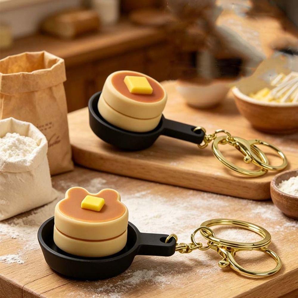 Rabbit cake Waffle Cake Keychain Mini Cartoon Keyboard Fidget Toy Backpack Pendant