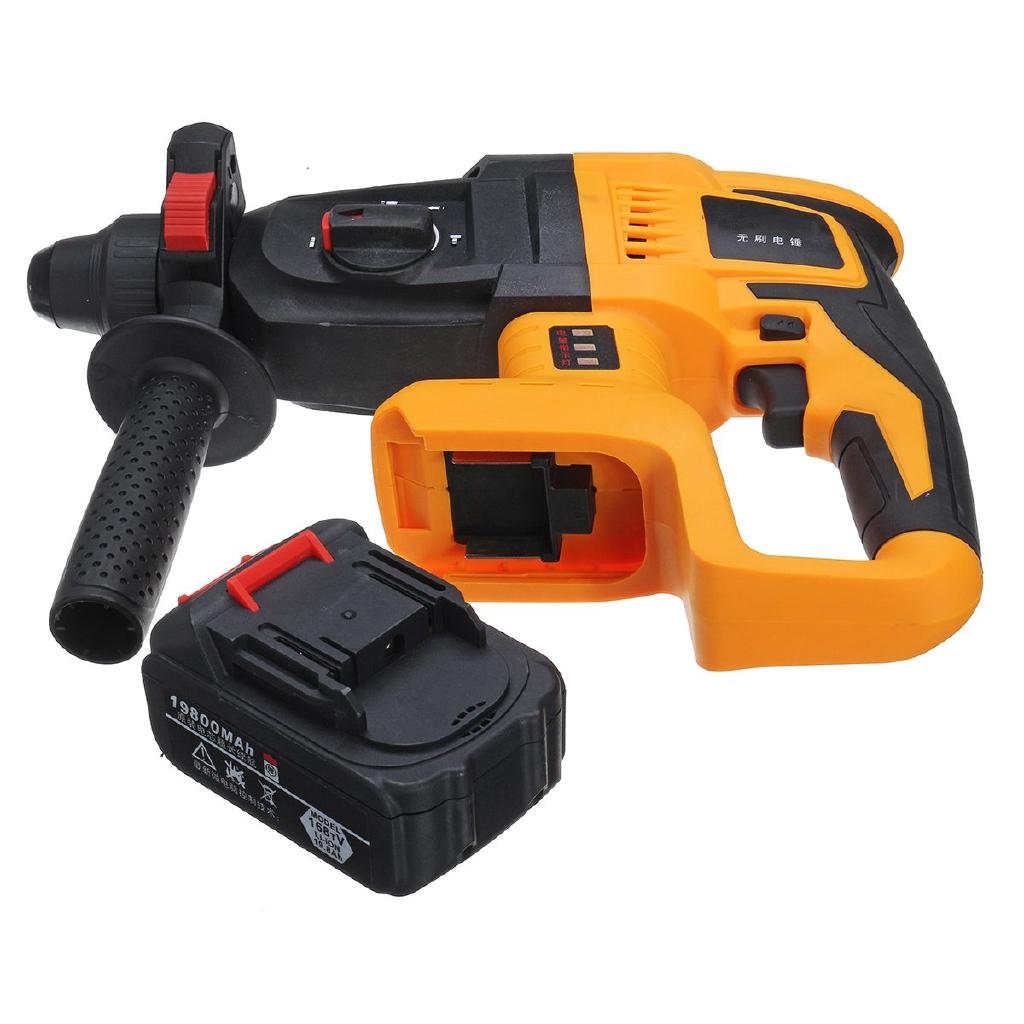 800 Вт Электрический Бесщеточный Аккумуляторный Роторный Молоток Дрель Ударный Инструмент с Литий-ионным Аккумулятором