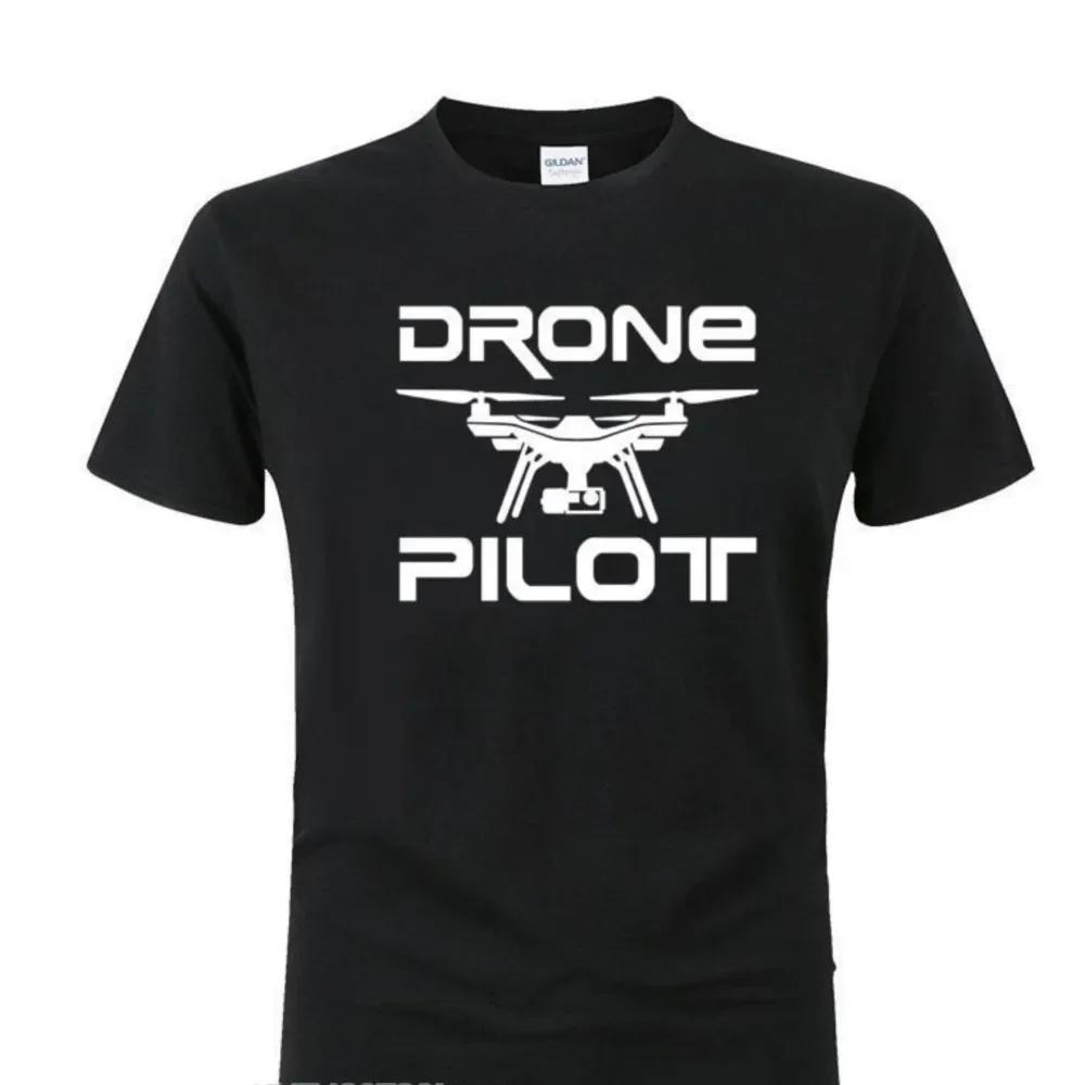 New Drone Pilotuav Funny Printed T Shirt Cotton Crew Neck Unisexs Clothing Brand Tee Plus Size
