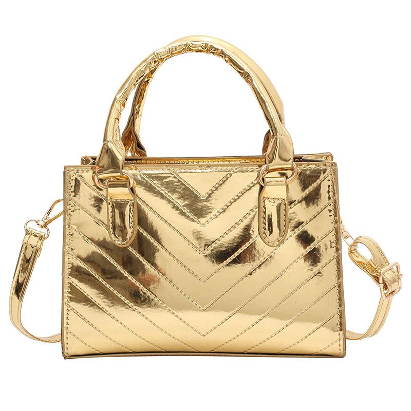 Модная тенденция Маленькая сумка 2023 Лазерная блестящая сумка для лица Цветная текстура Сумка через плечо на одно плечо