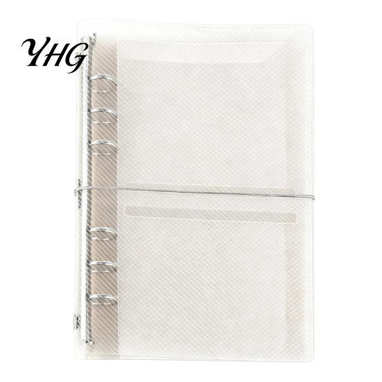 A6 Trifold Binder A7 M5 Binder, 5/6-Rings Transparent Refillable Loose Leaf Receipt Organizer Folder, Planner Budget Notebook Cover for School,
