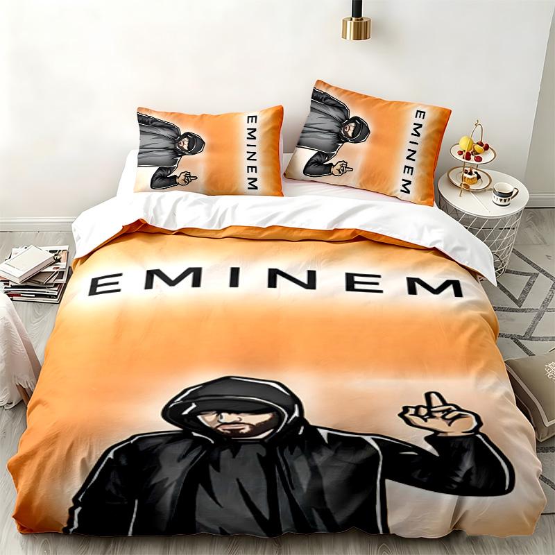 Eminem 3pc set Perfect for bedroom use Comfortable bedding set includes a duvet cover and two pillowcases Ideal birthday or Christmas gift