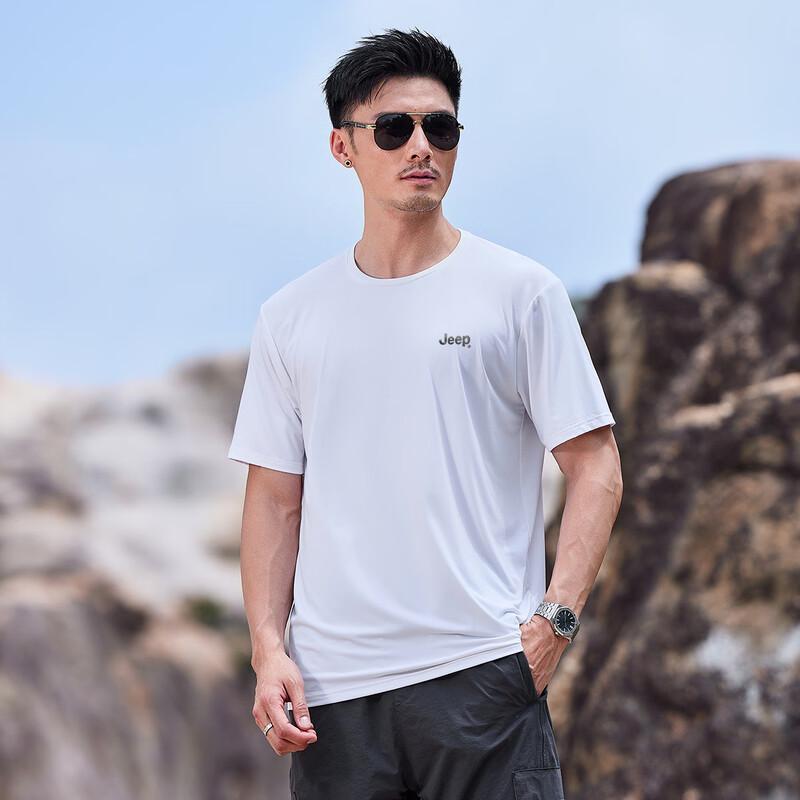 JEEP Men's Ice-Feel Breathable Short Sleeve T-Shirt
