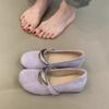 Женские туфли Мэри Джейн с круглым носком, внутренней платформой, мягкой подошвой, нескользящие, весенне-летние, с металлической пряжкой, балетки
