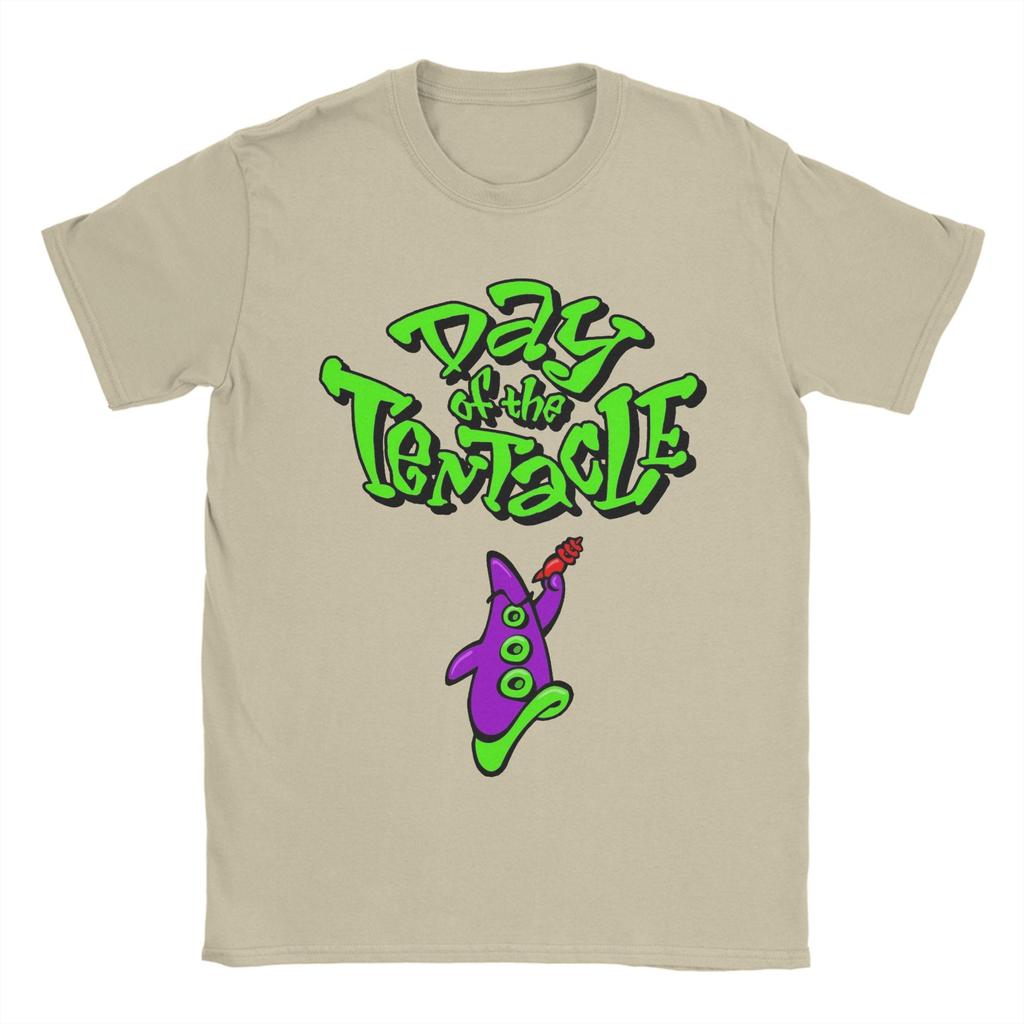 Унисекс Унисексион Футболки Day of the Tentacle для унисекса Забавные хлопковые футболки с круглым вырезом и коротким рукавом Новое поступление Топы
