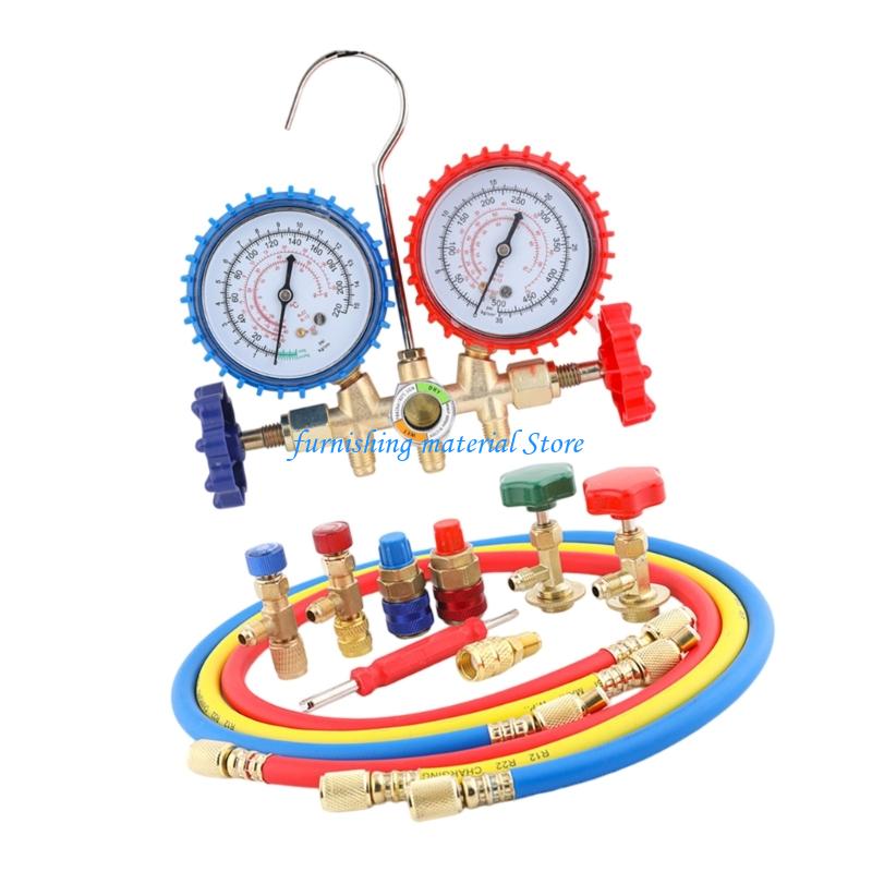 Y5GD Precisions Engineered HVAC Refrigerants Manifold Gauge Set Diagnostic Tool For Accurate Refrigerants Monitoring