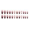 Artificial Nails Wine Red Smudge Flash Love Wear Nail Long Nail Art Transparent Hot Girl Ins Style False Nails 24 Pieces