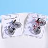 Unisex Brooch Retro Bike Shape Rhinestone Insert Individual Style Anti-slip Bag Coat