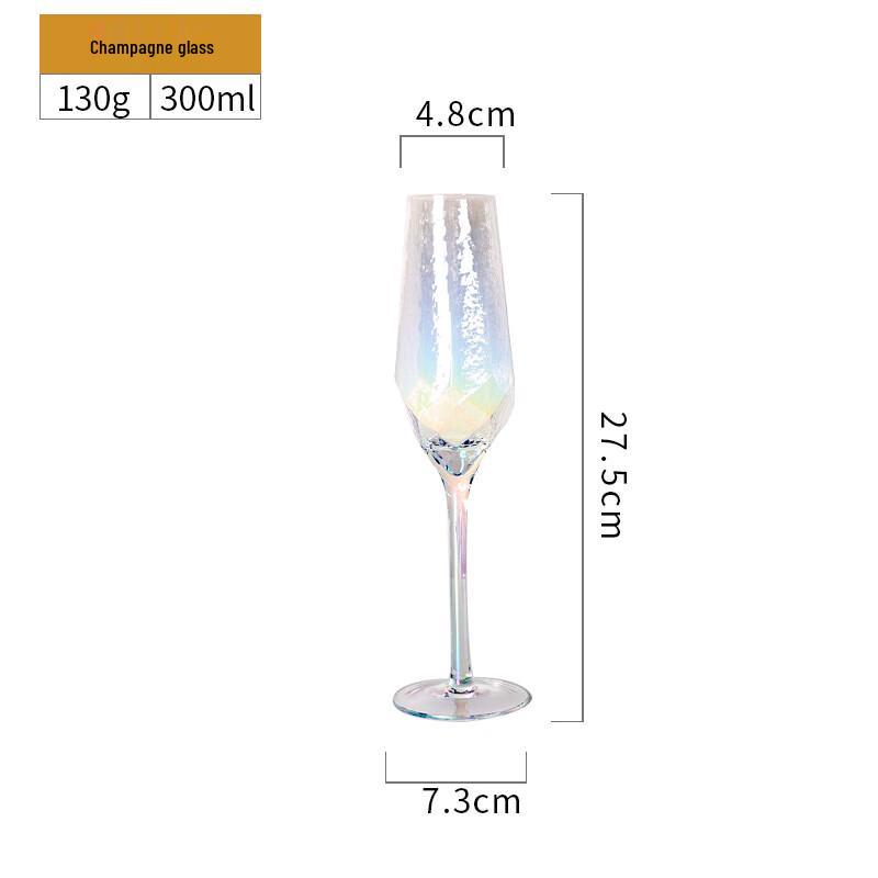 Shangqi Hammered Rainbow Crystal Stemware