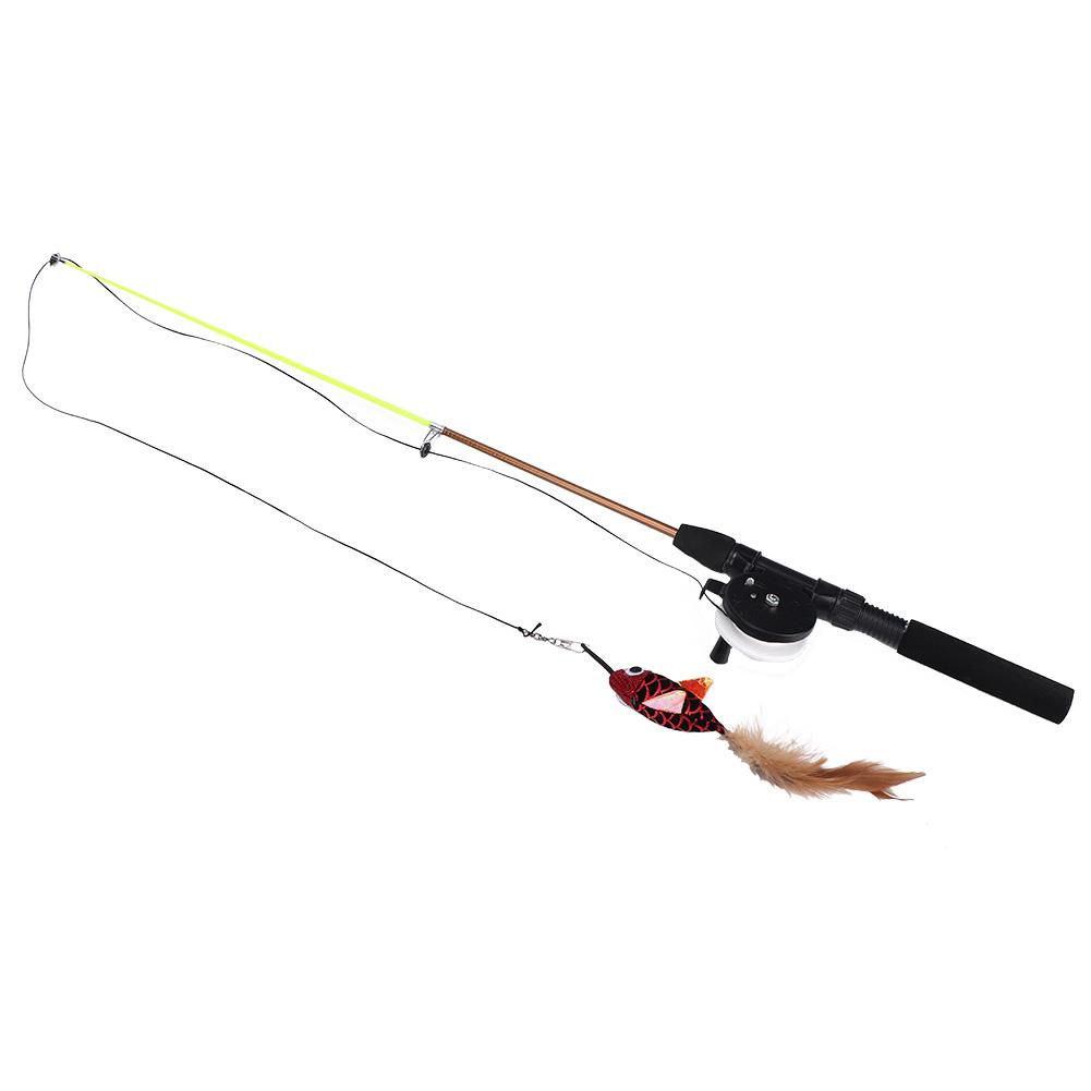 Пластиковая имитация телескопической палочки-дразнилки с кошачьей мятой для кошек, интерактивная обучающая игрушка