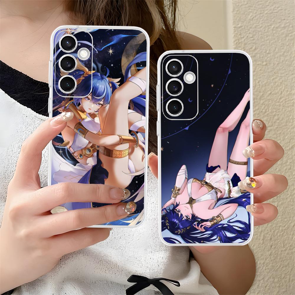 Чехол для телефона Wuthering Waves Luno для Samsung Galaxy S25 S24 S23 S22 S21Plus FE Ультрапрозрачный Цветной Чехол для Мобильных Телефонов Красивый