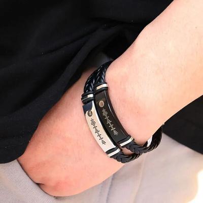Индивидуальный браслет Spotify Code Любимая песня, кожаный браслет из нержавеющей стали для учителей музыки, браслет для пары, подарок меломану