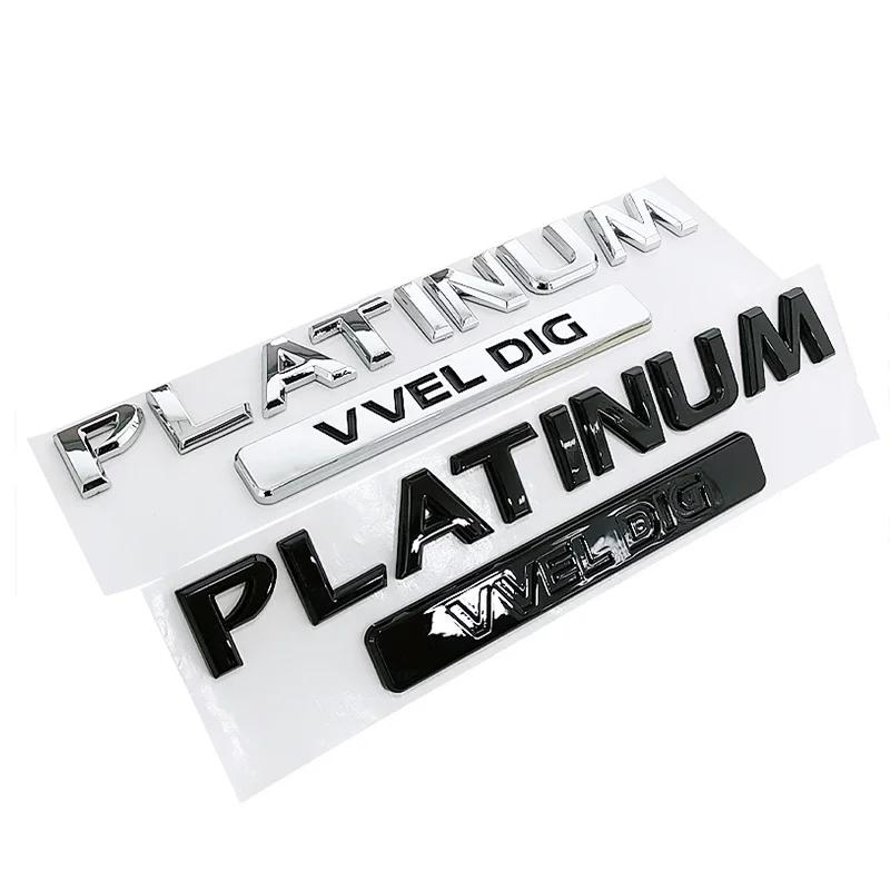 ACY1 ABS Car Body Side Letter Sticker for Nissan PLATINUM VVEL DIG Emblem Auto Rear Trunk Badge Exterior Accessories