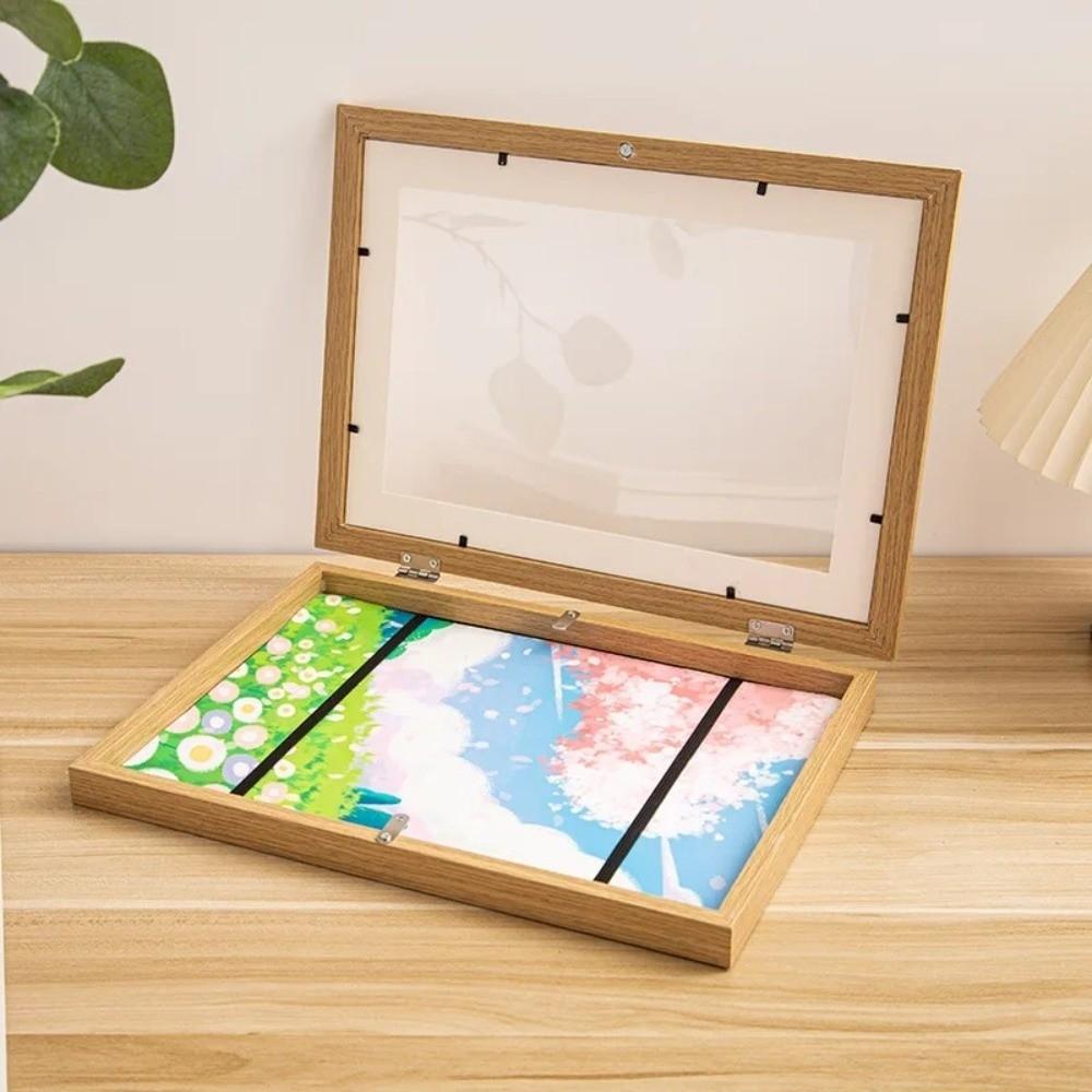 Wall Mount Flip Photo Frame Magnetic Closure Display Frame Children's Art Picture Storage