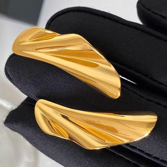 1 Pair Leaf Stud Earrings for Women, Irregular Geometric Metal Leaf Dangle Earrings, Statement Jewelry Gifts