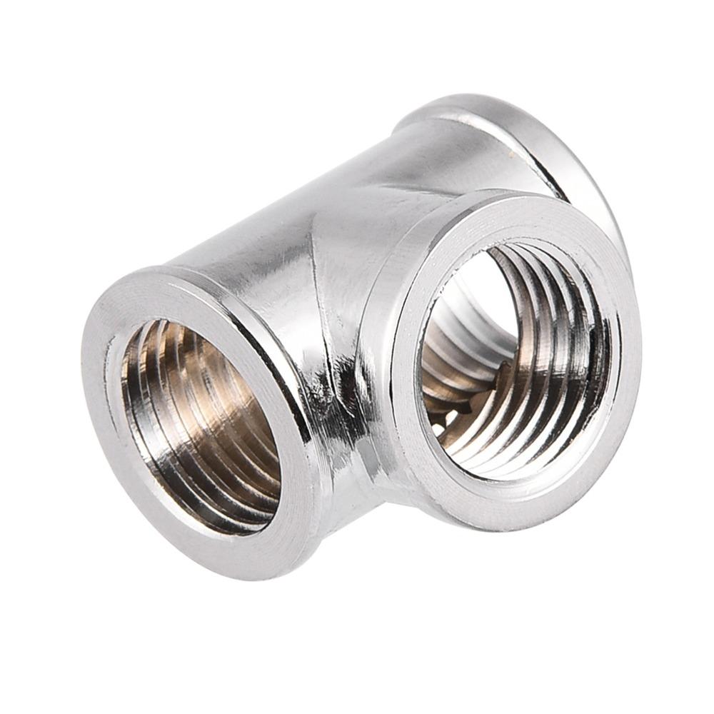 3 Way T Shape Fitting Silver Tube Connector durable PC Cooling Accessories Water Cooling Systems