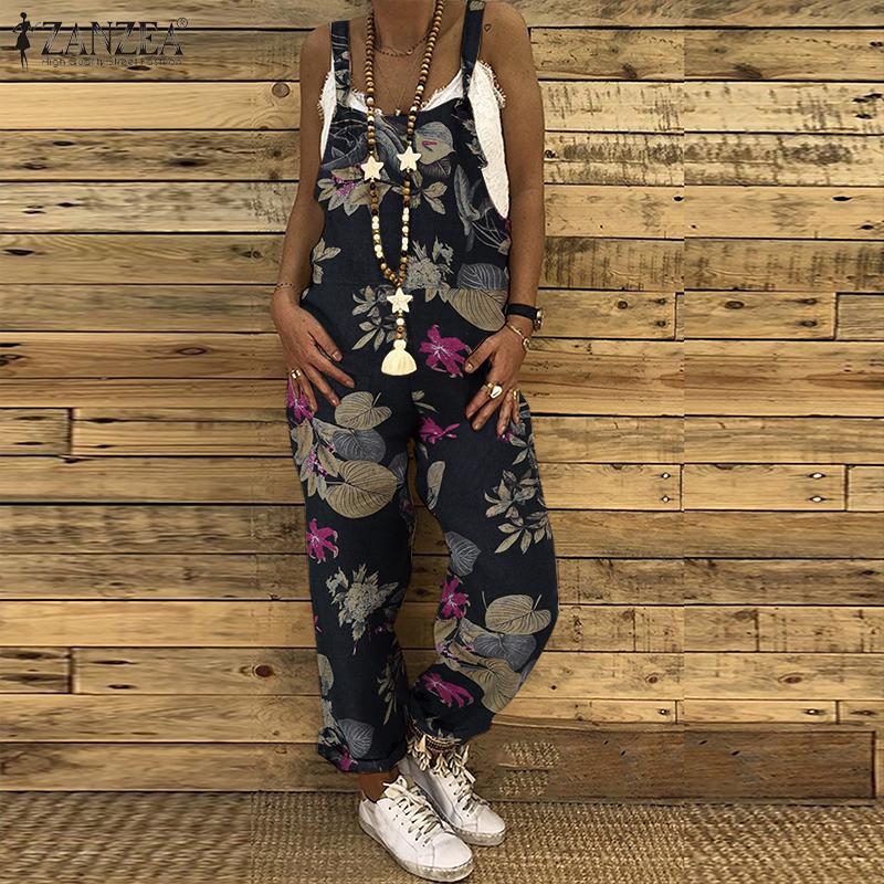 Женский комбинезон с цветочным принтом ZANZEA