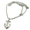 [P6880] - Silver 'Marine Anchor' Steel Necklace - 55 Cm - 25x13 Mm