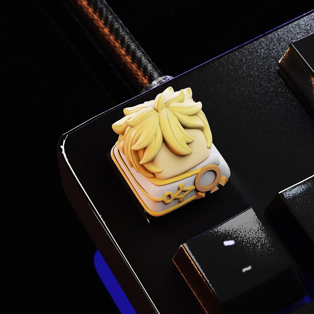 Genshin Impact Artisan Keycap Смола Кастомная Персонализированная Клавишная Колпачок Милый Аниме Кейкап для Механической Клавиатуры Аксессуары Подарки