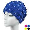 Шапочка для плавания женская Жемчужная Трехмерный Лепесток Модная Увеличенная Спа Плавательная Женская Шапочка для плавания Дышащая Не сдавливающая голову Шапочка для плавания для длинных волос