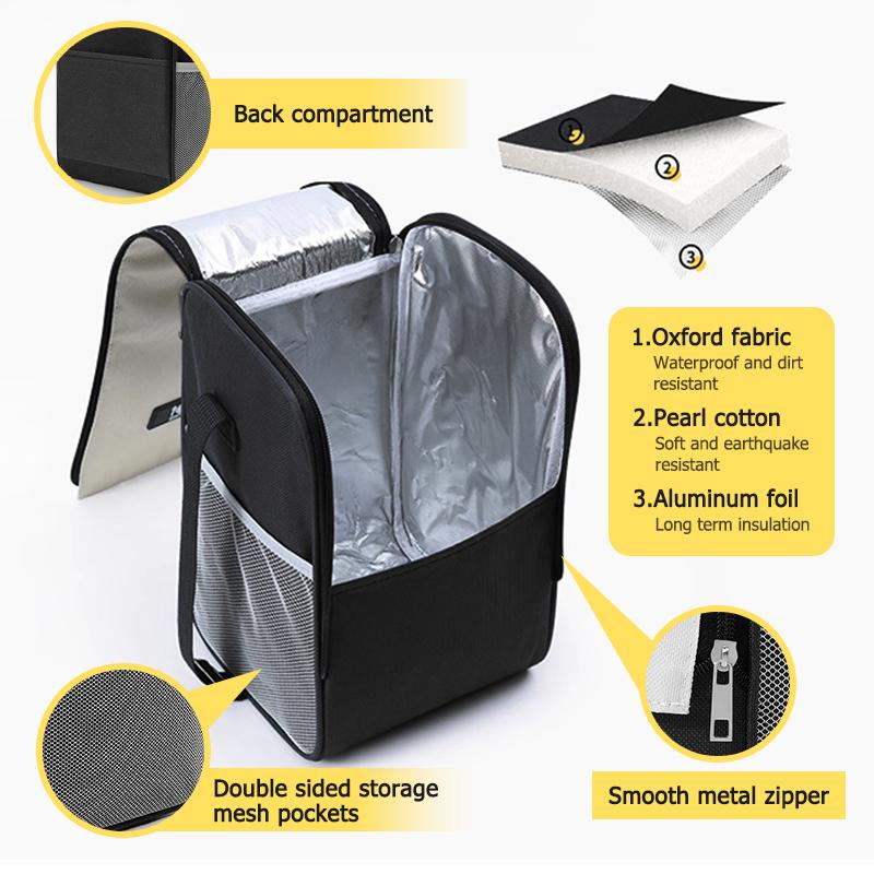 Insulated Lunch Bag Cooler Thermal Food Container Shoulder Strap For Citroen C4 C3 C5 C1 C2 C6 VTS C4L DS3 DS4 DS5 Grand