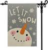 Grey Let It Snow Winter Garden Ag For Outside Snowman, 12x18 Inches XXQ