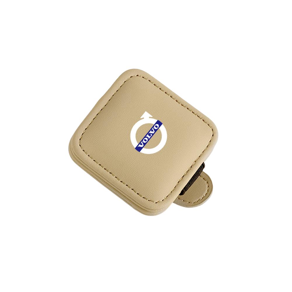 Car Leather Glasses Clip Visor Sunglasses Storage Fastener Suitable for Volvo Xc60 V50 V40 Xc90 S40 S60 S60 V90 V60 S90 Xc40