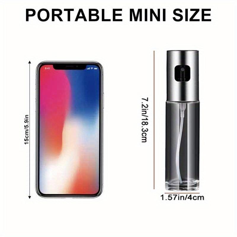 100 мл Премиальный стеклянный распылитель оливкового масла для приготовления пищи и кемпинга на открытом воздухе Кухонная бутылка-спрей для масла с регулируемой насадкой