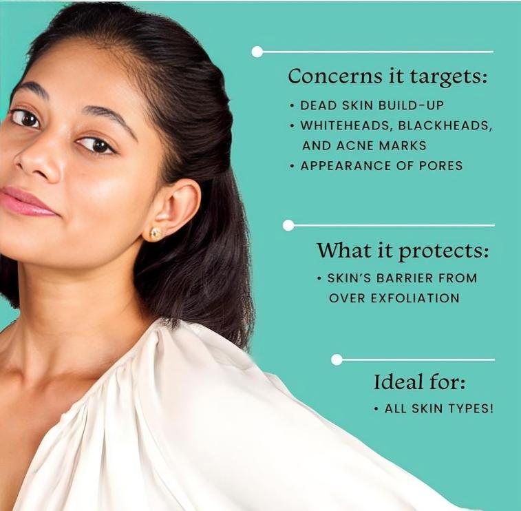 Foxtale Overnight Glow Mask 3% Lactic Acid 4% Glycolic Acid Reduces Blackheads, Whiteheads Men & Women - 30ml