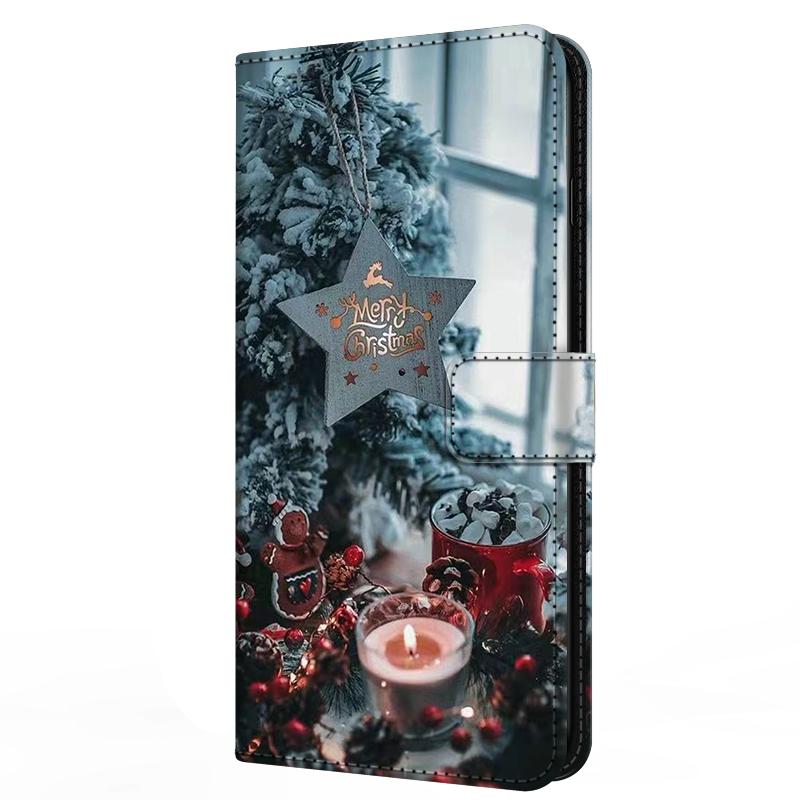 Wallet For Oneplus Ace 6 Flip Stand Book Phone Cover Magnetic Leather Case Cartoon Anime Merry Christmas Capa Oneplus Ace6 5G