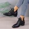2024 Women's Heeled Shoes Women's Boots Retro Ankle Boots for Women Pointed Toe Lace Up Square Heel Shoes Female Plus Size 43