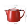 Ceramic Teapot with Lid and Filter Large Capacity Heat Resistant Strainer Tea Pot Cold Water Jug Kettle 550ml