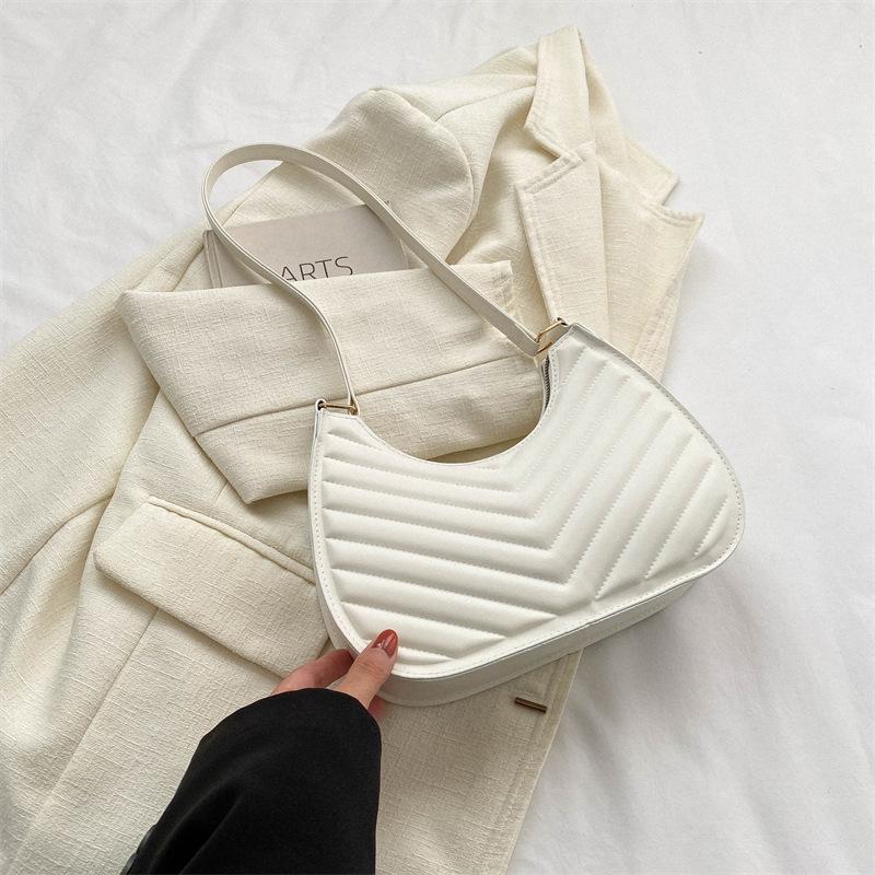 Сумка 2024 года, зимняя новая персонализированная нишевая сумка-полумесяц, простая повседневная сумка через плечо, модная ретро-сумка через плечо