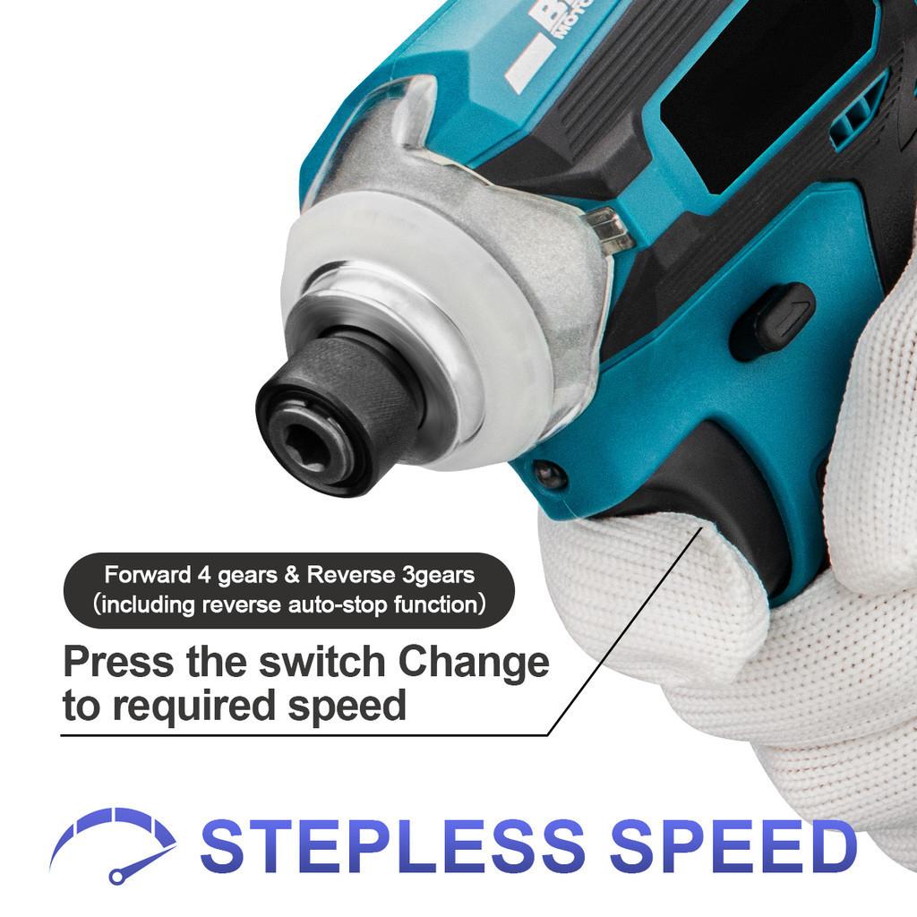 10000 об/мин Портативная электрическая отвертка Бытовой ремонт Ударный инструмент Аккумуляторная Бесщеточная Ударная дрель