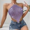 2025 Summer Gem Chain Halter Tube Top