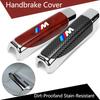 BBJG8 For BMW M 1 3 5 Series X1 X3 F10 Leather Carbon Fiber Car Handbrake Cover Protective Sleeve Hand Brake Protection Car Interior