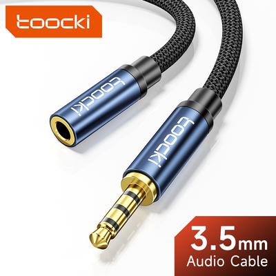 Tooki Aux Cable Jack 3,5 мм между мужчинами и женщинами, удлинительный аудиокабель для динамиков с микрофоном для наушников, удлинительный шнур Xiaomi