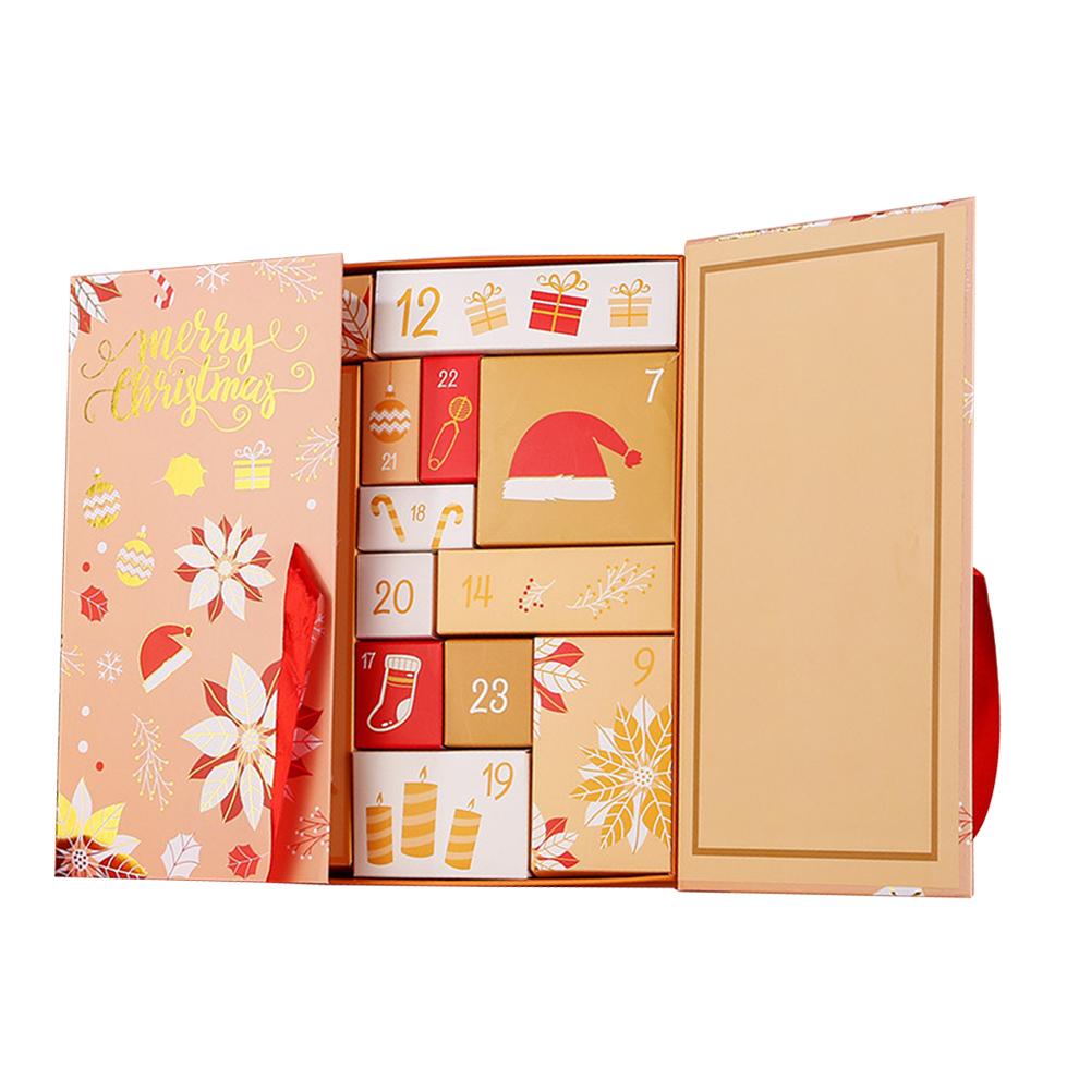 Рождественский заполняемый адвент-календарь, милый многоразовый пустой адвент-календарь, креативный адвент-календарь, пустые подарочные коробки для рождественских подарков