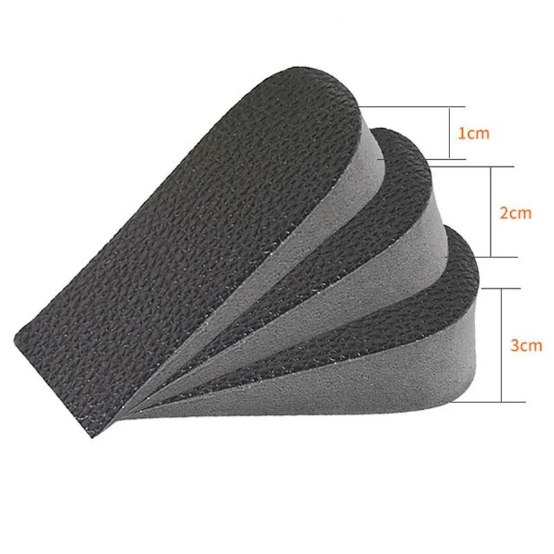 1Pair 1-3cm Shoe Insoles Breathable Half Insole Heel Insert Women Men Shoes Pads Cushion Unisex Height Increase Insoles