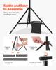 VEVOR Backdrop Stand, 10 x 10 ft Adjustable Photo Backdrop Stand Kit, Portable Background Backdrop Stand with 4 Crossbars