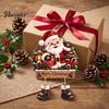 Wooden Holiday Door Decoration Christmas Hanging Sign, Decorative Wall Plaque with Hemp Rope, 2D Indoor Festive Fireplace Sign Flat Tree Pendant