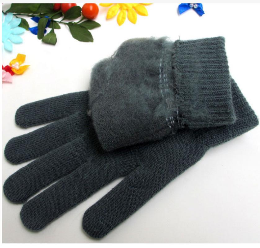 1 пара утепленных унисекс зимних теплых перчаток с закрытыми пальцами, утолщенные аксессуары, вязаные перчатки, варежки, перчатки для верховой езды для женщин